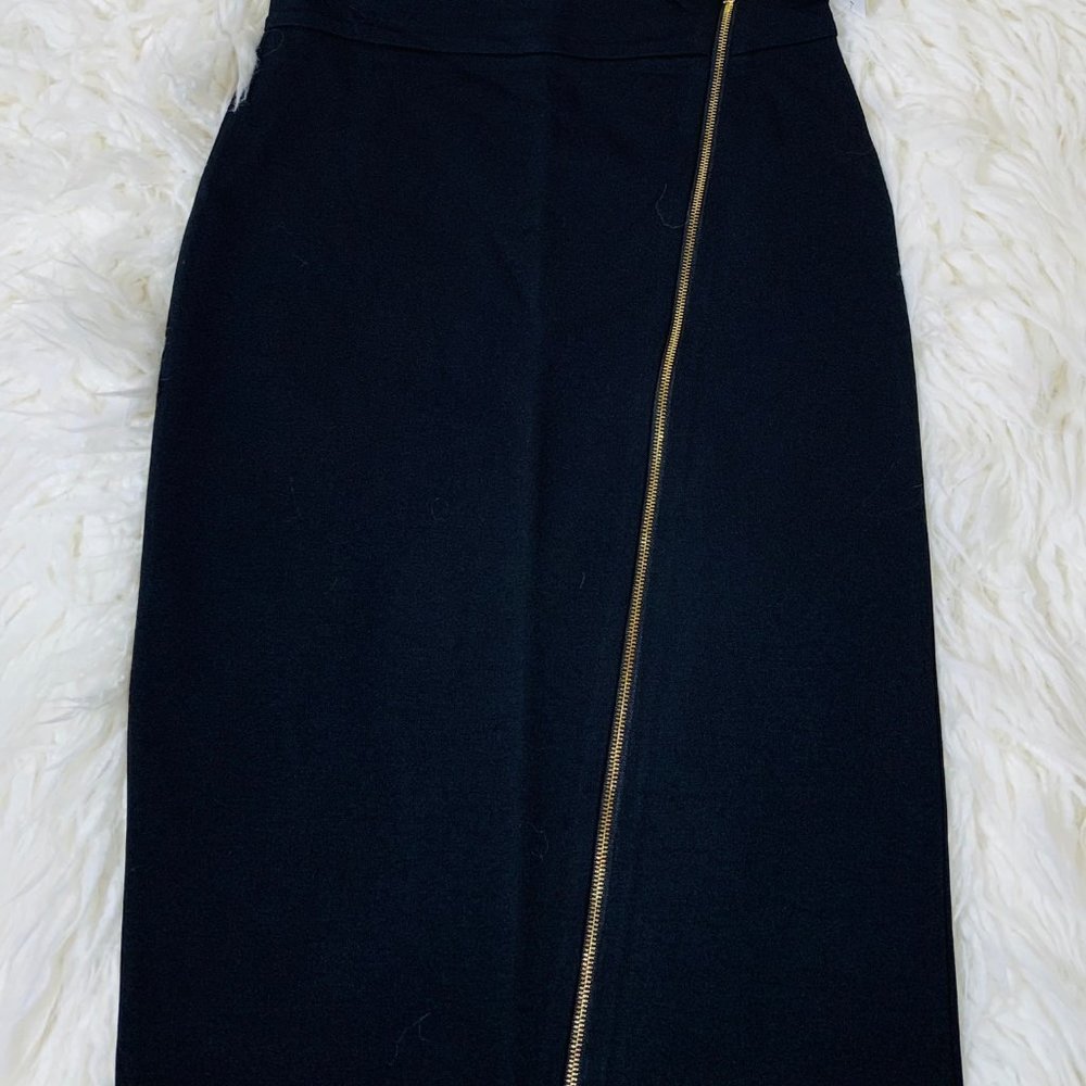 Black Side Zip Pencil Skirt